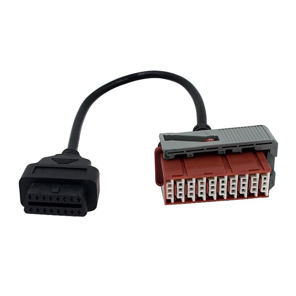 OBD2 - 30-pin til 16-pin adapterkabel for OBD diagnoseenhet, egnet for eldre Peugeot, Citroën og PSA-konsernmodeller