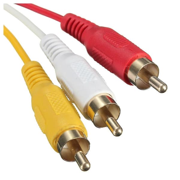 Sort 1,5 m HDMI han til 3 RCA Video Audio AV-kabeladapter til HDTV 1080P