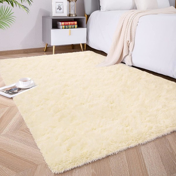 Mjuk fluffig matta för sovrum, barnrum, plyschig lurvig matta för barnkammare, lurvig matta för pojkar och flickor, college sovsal, luddig matta för vardagsrummet
