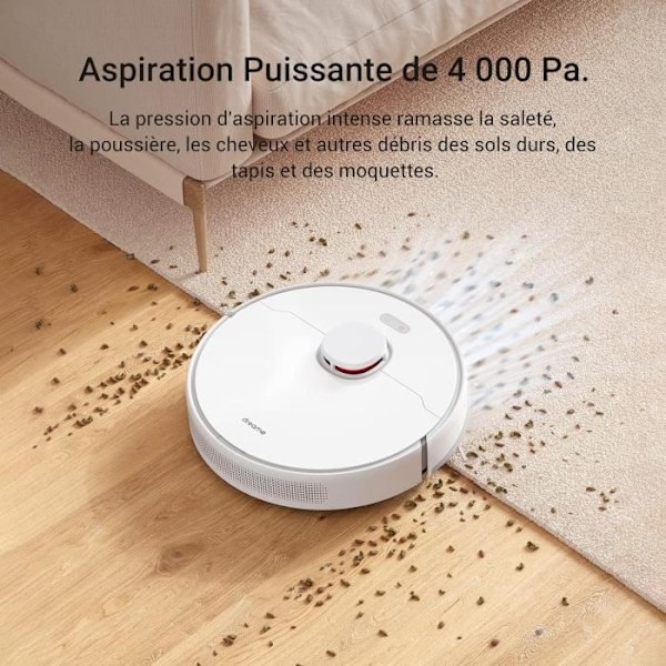 Dreame D10 plus robotvakuumrengöring med automatisk tömningspush, navigeringslidardetekteringshinder