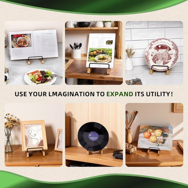 Pladestativ - Vinylholder - Displaystativ - Holdbart - Dekorativ og funktionel accent - Til malerier - Noder - Magasiner - Håndværk - Pladeholder