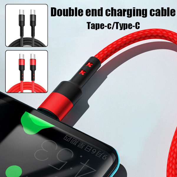 USB C Till USB C Snabbladdare PD 100W Dual Type C Laddnings USB Cab black 1.5m black 1.5m