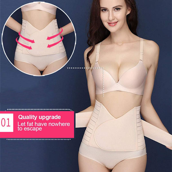 Postpartum Support Recovery Belt Andningsbar Elastisk Justerbar Postpartum Recovery Support Girdle Mage Efter Födelse Mageband (Storlek:L)