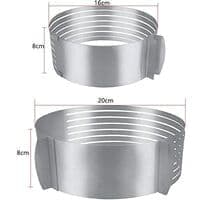 Kakeform 24-30 cm justerbar rustfritt stål rund kakekutter utvidbar form Entremet Ring_xx