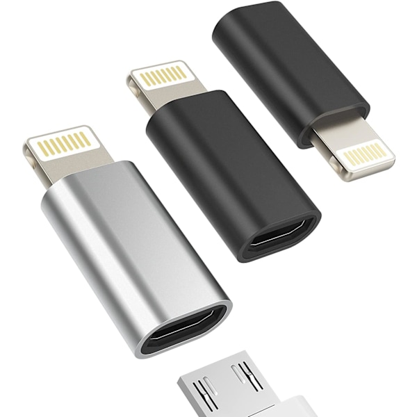 Micro USB till Lightning-adapter (3-pack)