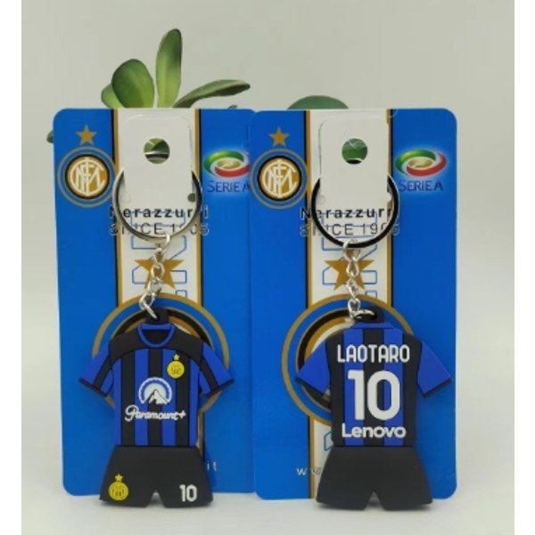 Nyckelring med fotbollsklubb, ryggsäcksdekoration, en bra present till vänner och familj Inter Milan No.10 Inter Milan No.10