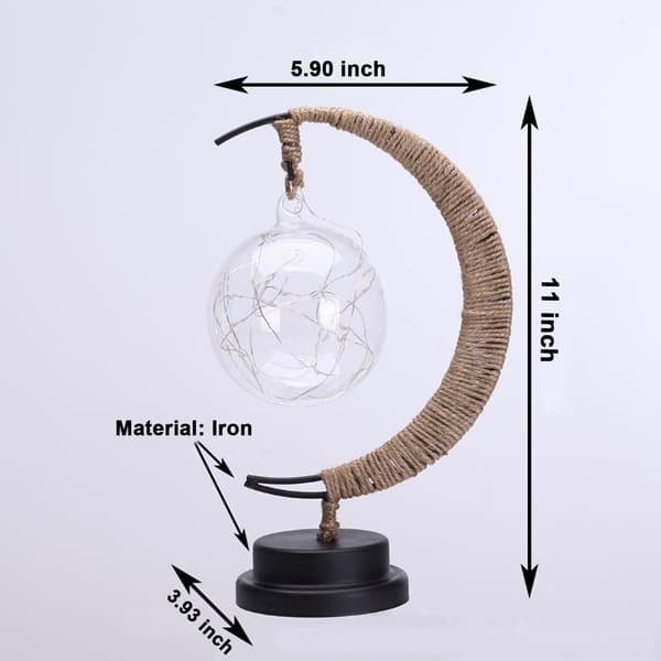 Enchanted Moon Lamp, LED Hanging Moon Memory Night Light Christmas Home Decor (Warm Light Ball)