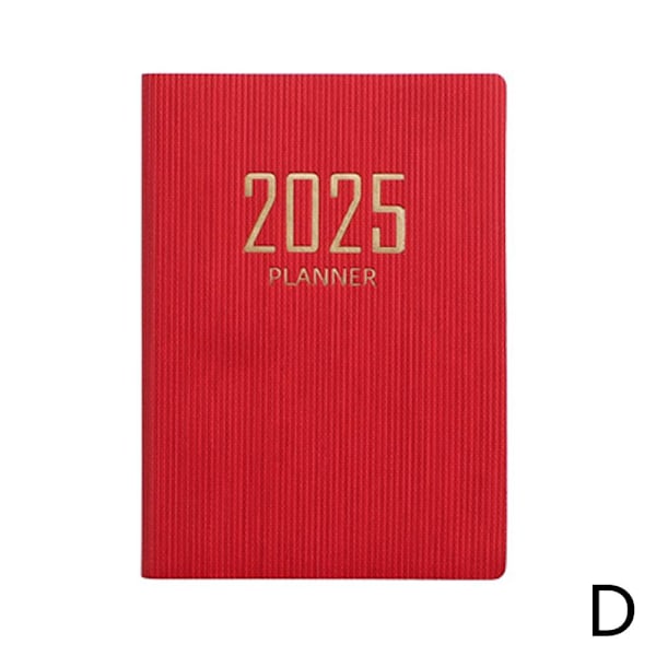 2025 A7 Planner Färgad Omslag Schema Anteckningsbok Daglig Planerare Sche Red 1pc Red 1pc