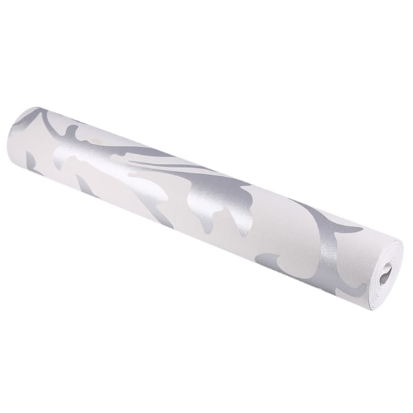 Lyxig präglad non-woven sovrum 3D vertikal tapet heminredning silver