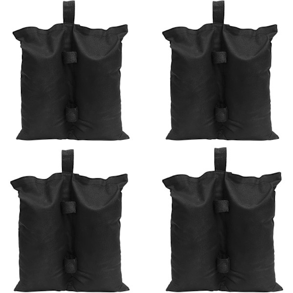 Set med 4 vikter för paviljong, sandvikt för trädgårdspaviljong, parasoll, pergola, hopfällbart tält, paraplyfotvikter - svart