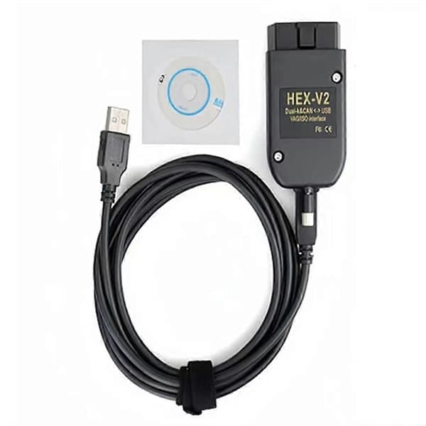Nyeste FT232 V25.3 VAG scanner værktøj, VAG KKL VCDS kabel, OBD2 diagnostisk kabel, OBD2 scanner, HEX V2 VAGCOM, Engelsk version, sort.