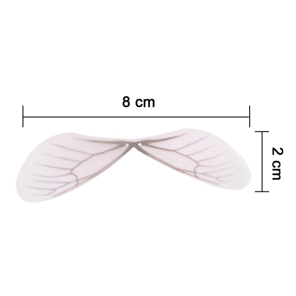 Dragonfly Wing Charms konstgjorda fjärilsvingar Smycken Charms Örhängen Hänge för smyckestillverkning, 70 st Rosa