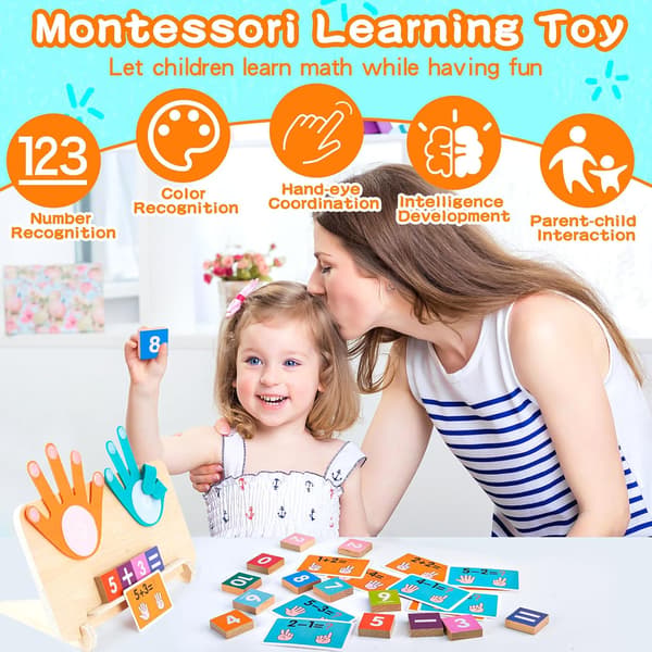 Educational Games Kids 3 4 5 6 Years Math Toys Counting Learning Games for Learning to Add and Subtract Math, Ideal Gift.