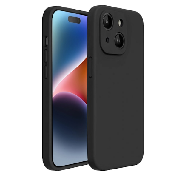 iPhone 14 Skal - Matt Svart med Kameraskydd | Slitstarkt och Stilrent Skydd