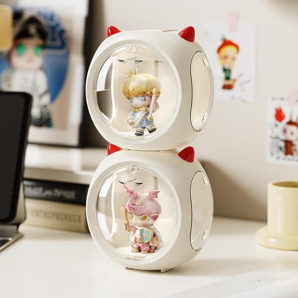 Clear Single Figure Display Case Wall Mounted Space Pod Figure Storage Box Acrylic Display Case with Magnetic Door Suitable