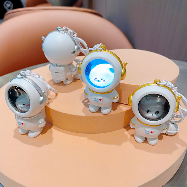Kreativ stjärnhimmel nattljus astronaut nyckelring Par Glowi A3 A3