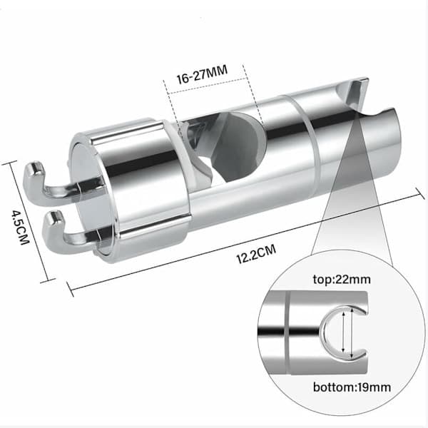 Dusjhodeholder - Justerbar hånddusjholder, egnet for 18-25 mm dusjstenger