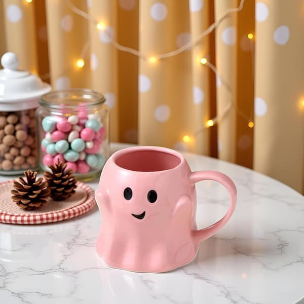 14OZ Ceramic Water Mug Creative Coffee Mug New Ghost Mug Cute 3D Ceramic Coffee Mug