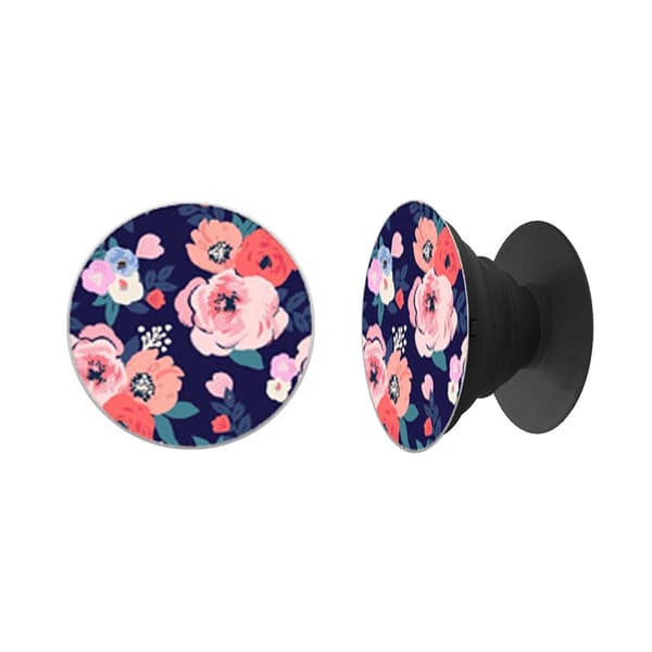Retro Flowers Button Universal Grip Holder Stand Mobile Phone multi-colored multicolor