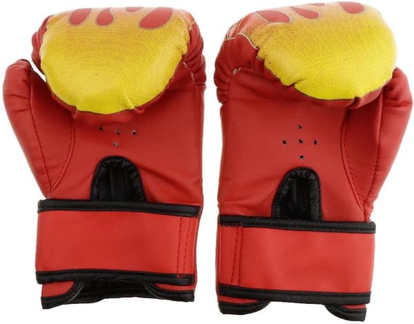 Boksehandsker Børn Junior Ungdom Sparring Træning Kickboxing one size Rød red