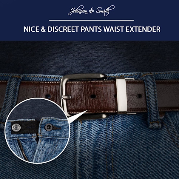 6 st elastiska byxmidjeutvidgare, knappförlängare för jeans, justerbara midjeutvidgare för män och kvinnor