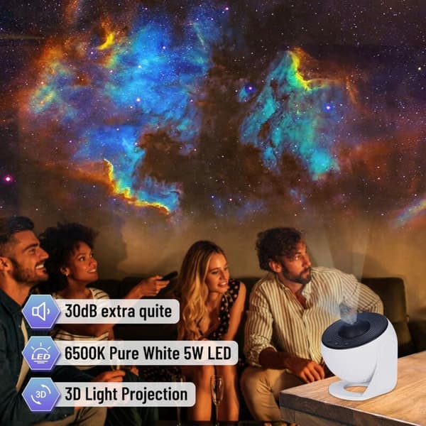 13-in-1 Ceiling Star Projector, 360° Rotating Planetarium Projector, Night Light, Starry Sky Projector with Solar System, Moon and Nebula Projection