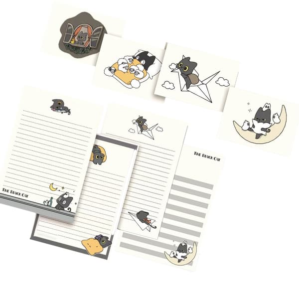 1 Set Cats Paper Set Writing Paper and Envelope Set Stationery