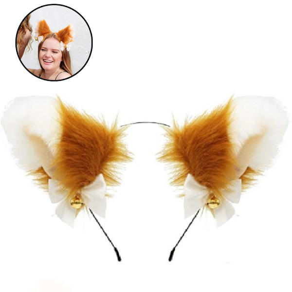 Kattöron pannband cosplay flicka plysch lurvig öron cosplay kostym fest pannband för barn
