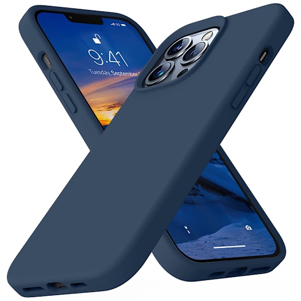 iPhone 14 Pro Max - Tunt Skyddande Skal (LEMAN) Mörkblå Mörkblå