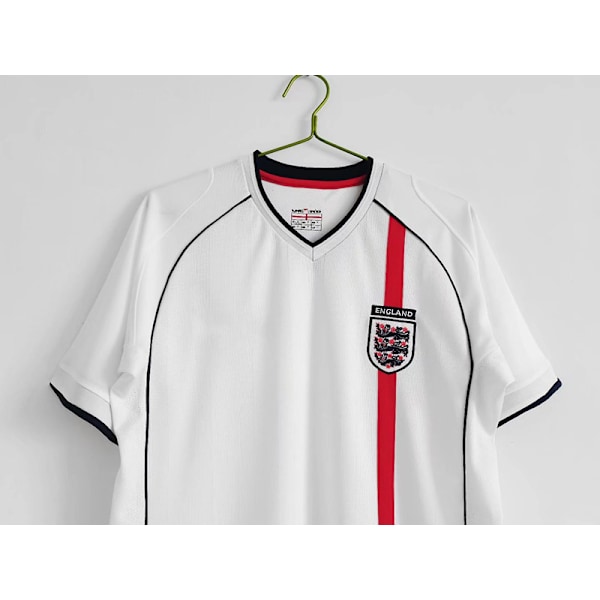 2002 England Home Retro Shirt No.4 Gerrard No.7 Beckham Fotbollströja 2XL 2XL