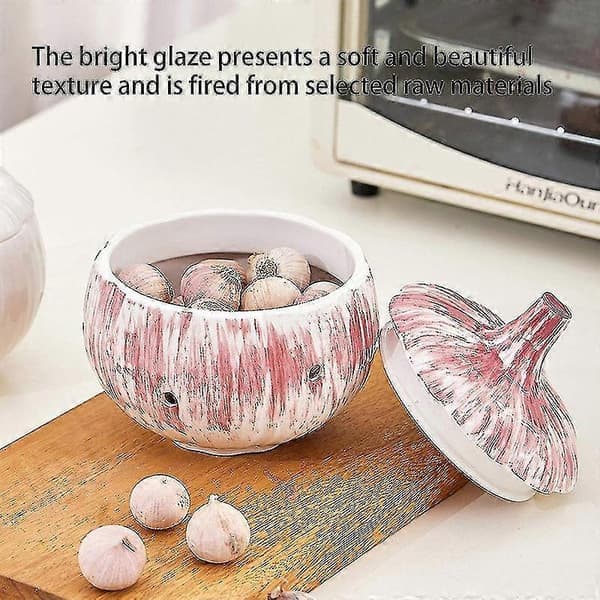 Garlic Storage Container Ceramic Garlic Holder House Ed Garlic Storage Jar With Lid To Keep Ginger Garlic S Er_Super Gift Red