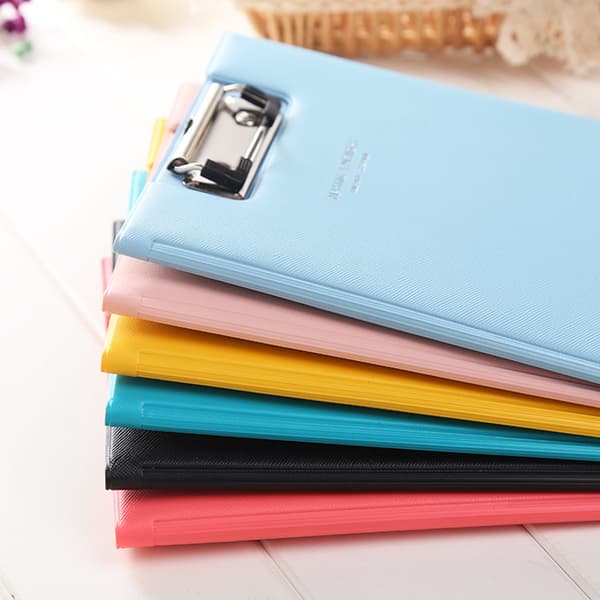 A5 Waterproof Writing Pad Clip File Folder Document Holder School Office Stationery Random Color