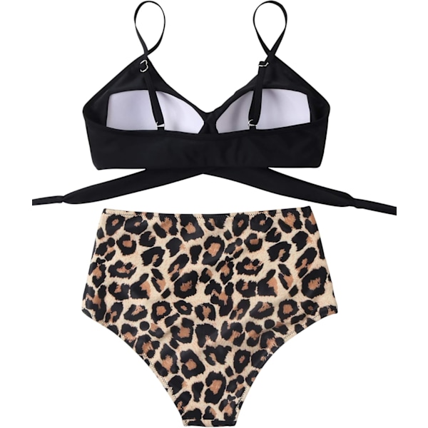Kvinnors hög midja delad baddräkt sexig bikini badkläder push up tubtopp bandage bikini set