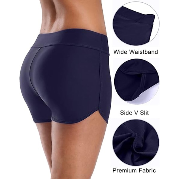 Womens Tummy Control Badbyxor Hög Midja Bikini Bottoms Baddräkt Shorts