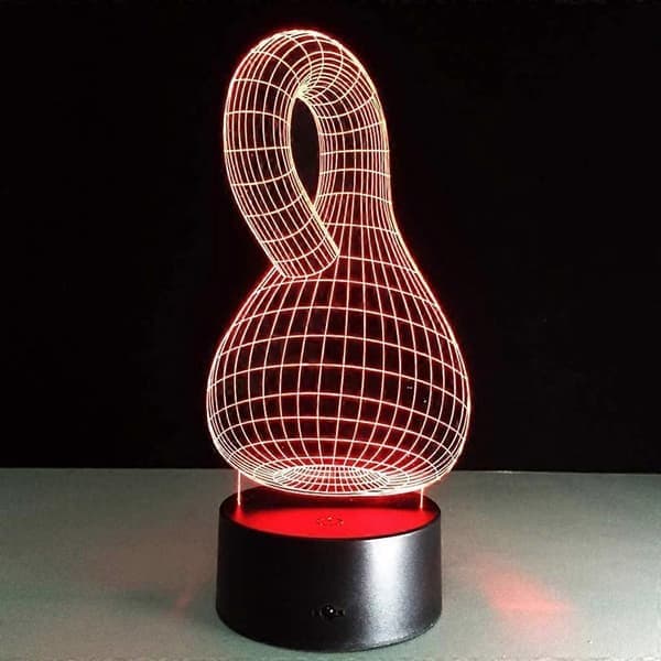 3D Natlampe, Græskar Touch 7 Farveskiftende LED Natlampe 3D LED Skrivebordslampe-lingling}