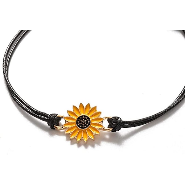 Solros Pinky Promise Armband för 2 st Långdistansvänskapspresenter för bästa vän Kvinnor Flickor