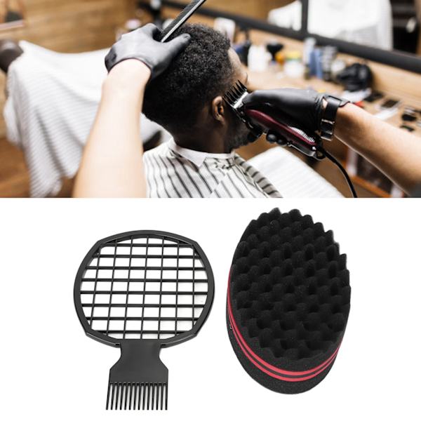 Hår Twist Kam Svamp Set Hemma Salong Professionell Bärbar Afro Hår Svamp Curl Kam Styling Verktyg