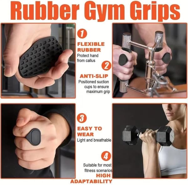 2-pak vægtløftningsgreb til mænd og kvinder – ergonomiske gym-grebspuder til dødløft, roning, håndfladebeskyttelse
