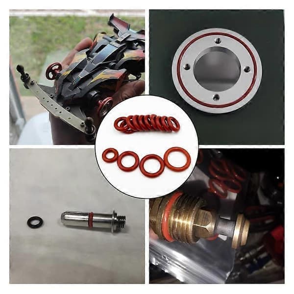 Röda Silikon O-ringar 250-100st O-ringar Röd Silikon VMQ Tätning Tätnings O-ringar Silikonbricka Gummi O-ring Sortimentslåda Set röd 3.1mm (1set)