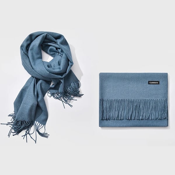 Blå Viscose sjal - Baby blue Blå Blå