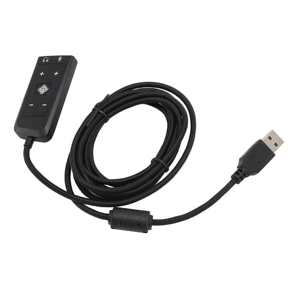 USB til 3,5 mm Jack Lydkortadapter med Hovedtelefon- og Mikrofonstik til Kingston HyperX Cloud II