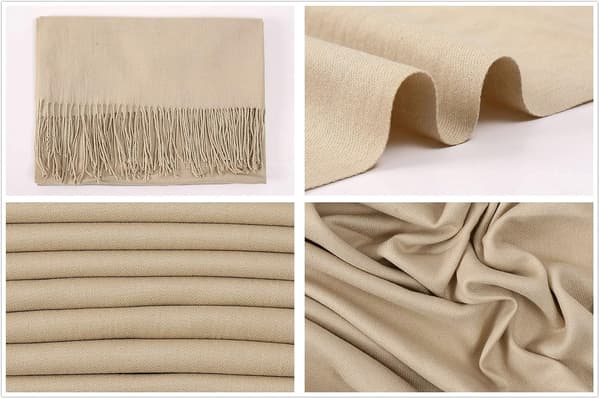 Dame Tørklæder Pashmina Sjaler og Slå-om til Bryllup Tørklæder til Kvinder Vinter beige
