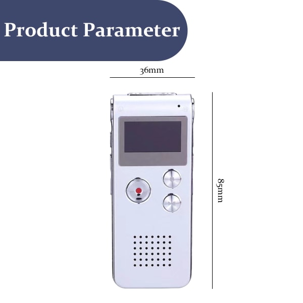 Mini 8GB digital ljudljudinspelare diktafon MP3-spelare