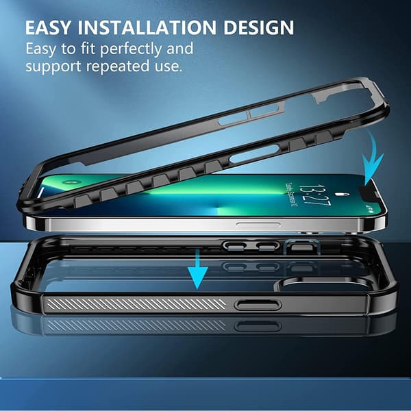 C4U® Shockproof Defence - iPhone 13 Pro Max - Iskunvaimentava kuori Musta Black iPhone 13 Pro Max (6.7)