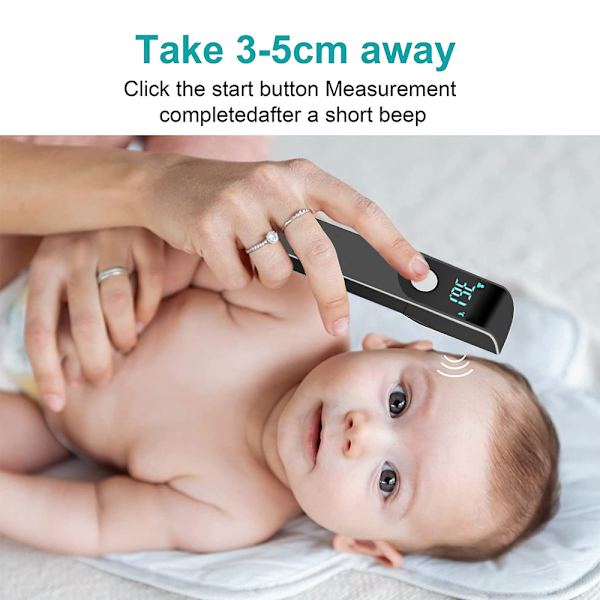 Beröringsfri termometer för panna för vuxna, barn och baby, digital infraröd termometer utan kontakt, omedelbar exakt avläsning av termometern