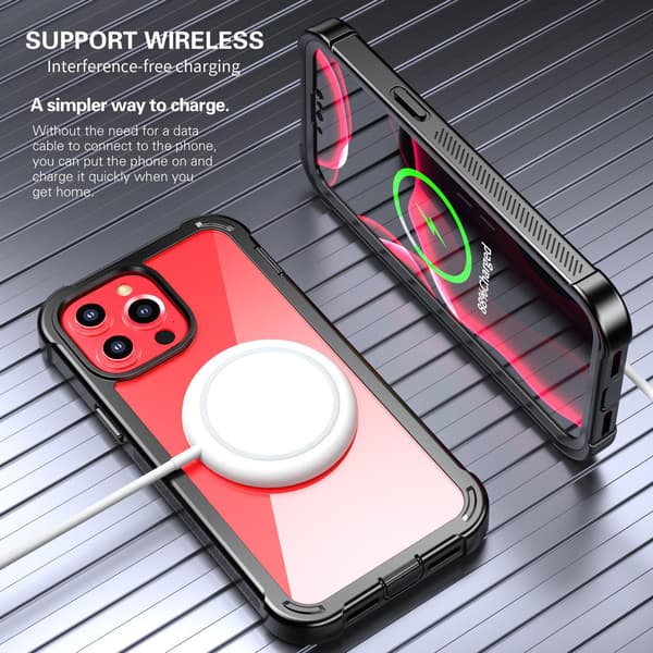C4U® Shockproof Defence - iPhone 13 Pro Max - Iskunvaimentava kuori Musta Black iPhone 13 Pro Max (6.7)