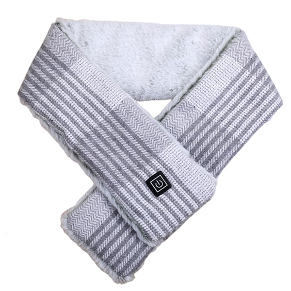 Uppvärmd Halsduk, Halsvärmare, Elektrisk Sjal, USB-Infraröd Värme Gray and white grid Gray and white grid