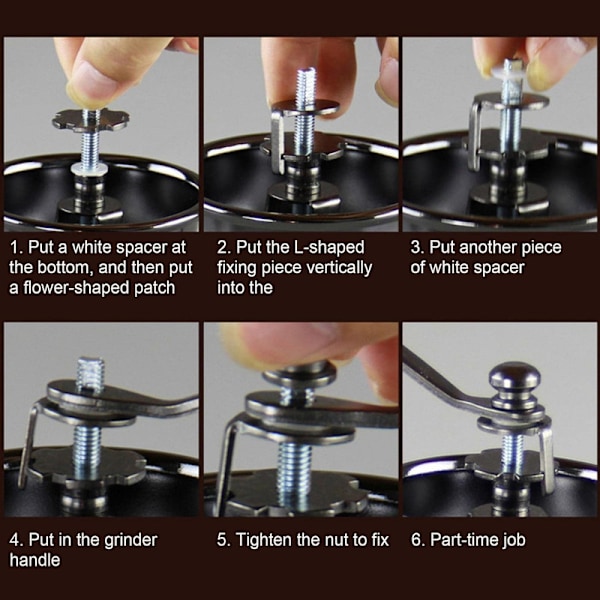 Manual Coffee Grinder Coffee Bean Grinder Retro Style Hand Grinder Cast Iron (17.5 x 10.5 x 10.5cm)
