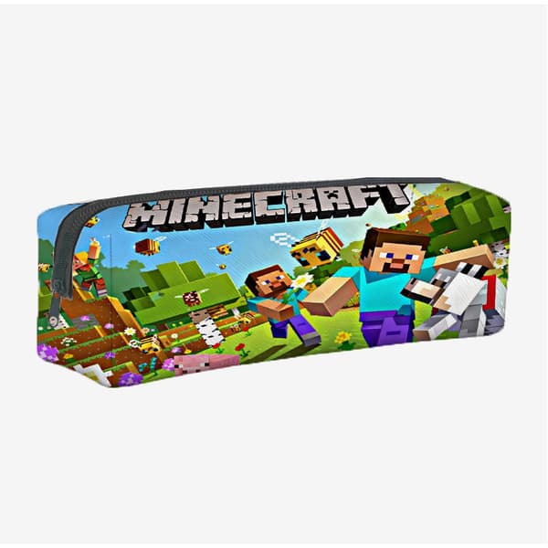 Nya Minecraft speltillbehör elev skolväska stor kapacitet elev pennfodral med dragkedja mönster 7 pattern 7