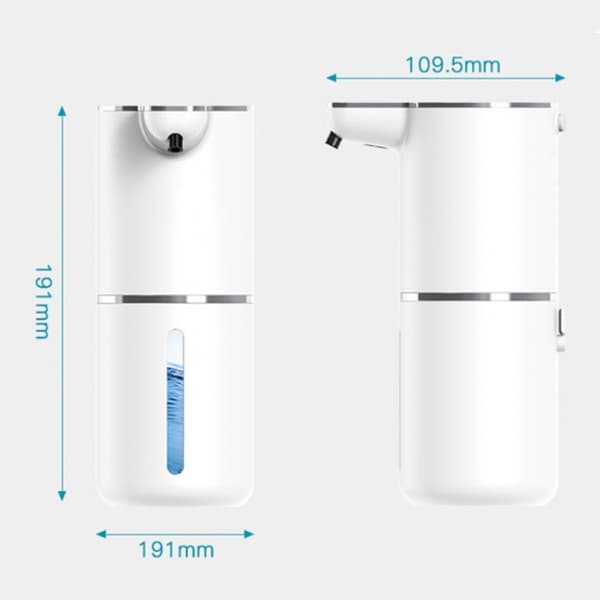 Automatic Soap Dispenser 350ml Soap Pump USB Rechargeable with Infrared Motion Sensor Automatic Foam Dispenser Foam Technology Infrared Sensor White